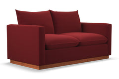 Olivia Apartment Size Sleeper Sofa :: Leg Finish: Pecan / Sleeper Option: Deluxe Innerspring Mattress
