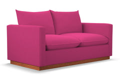Olivia Apartment Size Sleeper Sofa :: Leg Finish: Pecan / Sleeper Option: Memory Foam Mattress