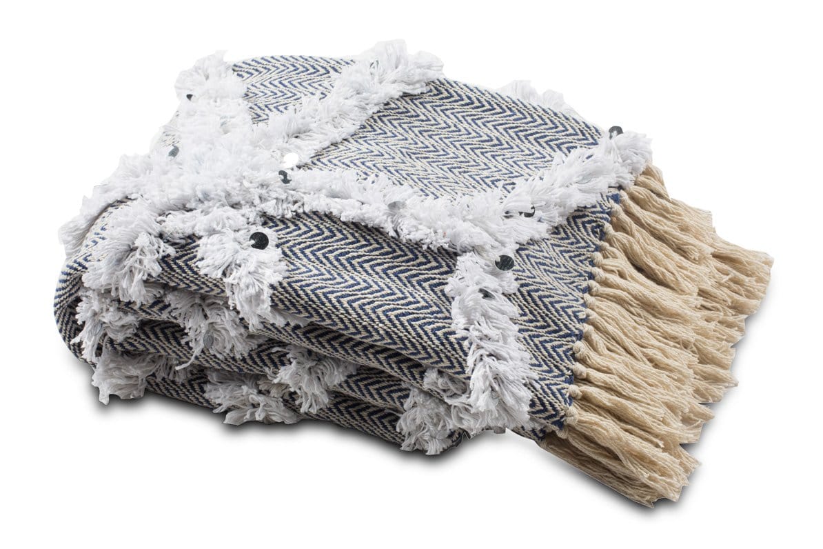 Faroe Fringe Throw Arctic - Cozy Throw Blankets Sold By Apt2b