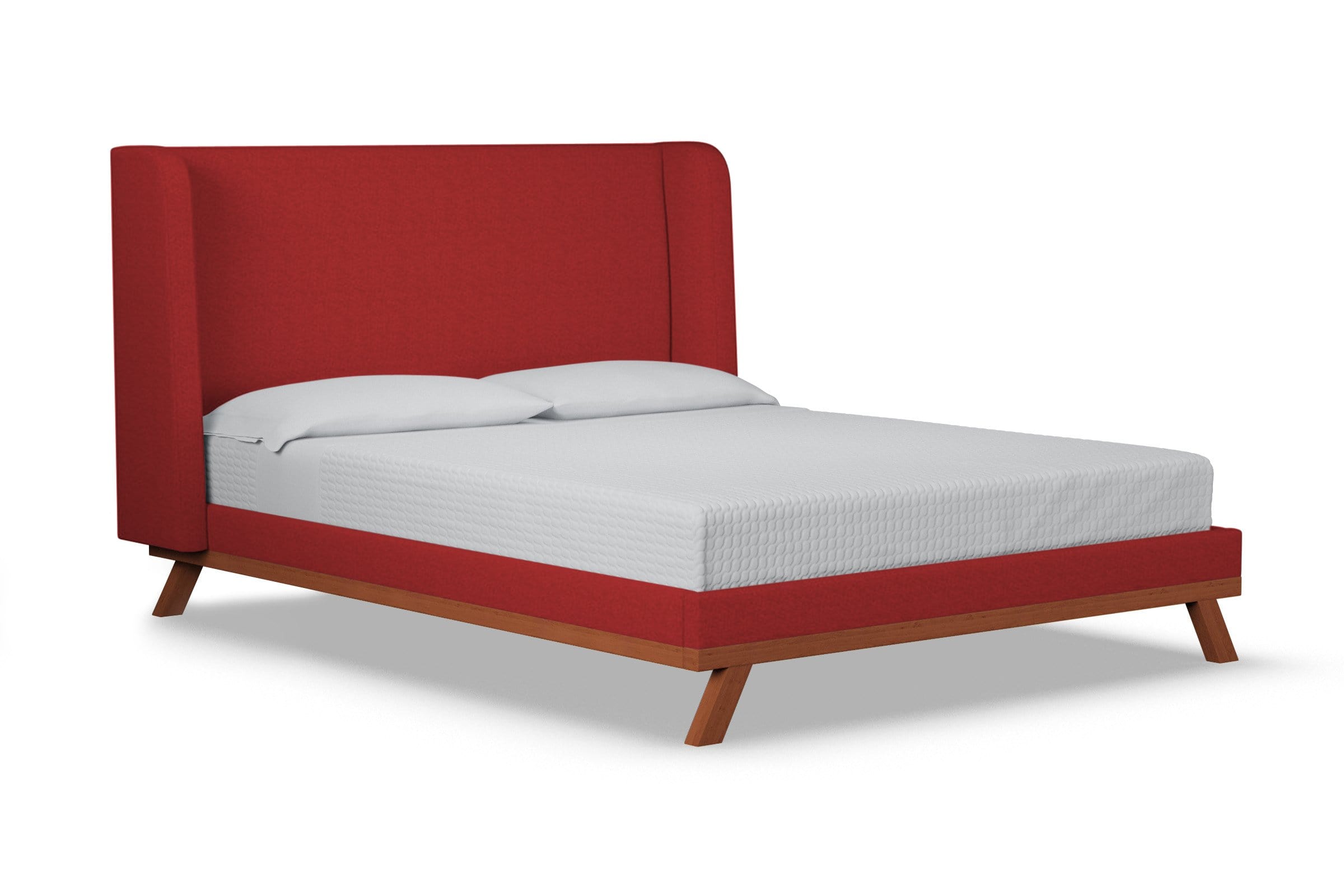 Tatum Upholstered Bed -  Eastern King  - Red -  Bedroom Furniture sold by Apt2B