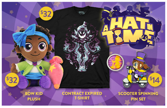 New A Hat In Time merch available now at Fangamer.com