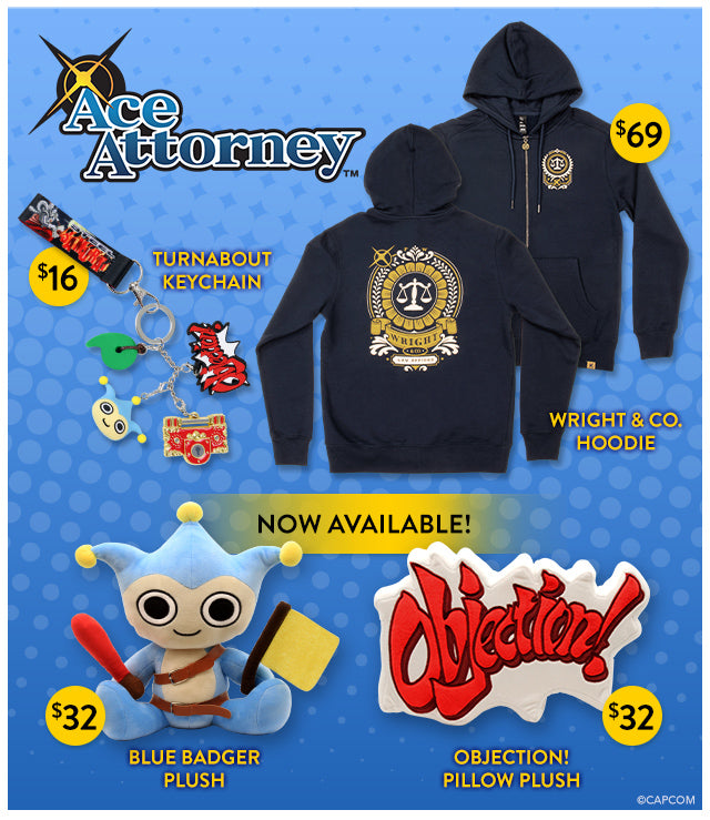 New Ace Attorney merch available at Fangamer.com