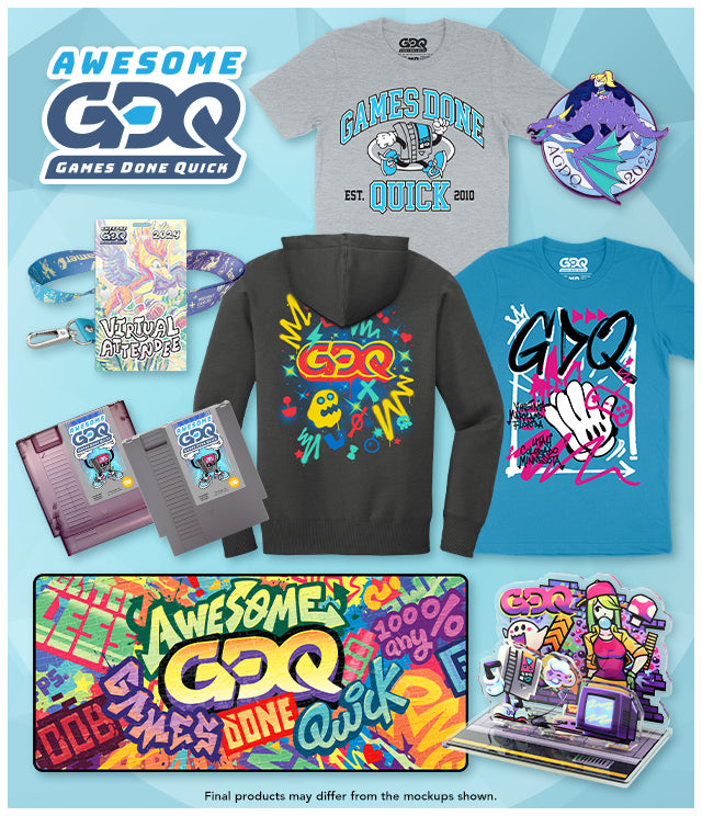 Awesome Games Done Quick merch available now at Fangamer.com