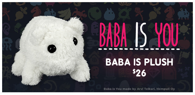 New Baba is You plush available now at fangamer.com