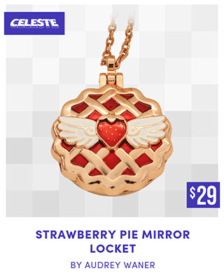 Celeste Strawberry Pie Mirror Locket is back in stock at fangamer.com