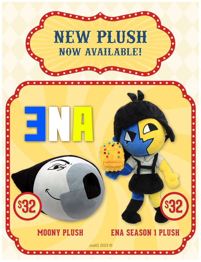 New ENA and Moony plush available now at Fangamer.com