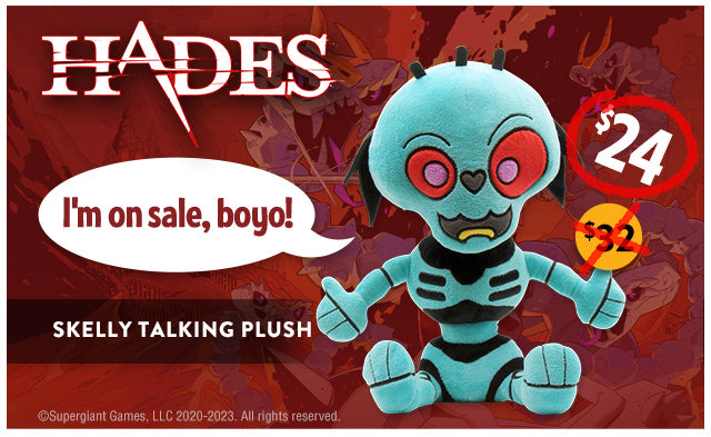 Hades Skelly plush sale at Fangamer.com