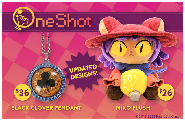 OneShot pendant and plush back in stock at Fangamer.com