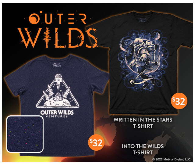 New Outer Wilds apparel available at Fangamer.com