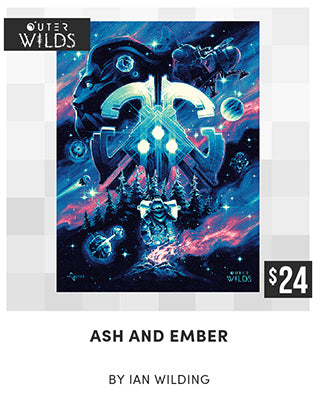 Ash and Ember Outer Wilds Poster back in stock at fangamer.com