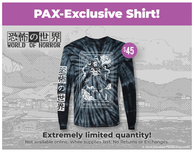 PAX-Exclusive World of Horror Shirt! PAX Information at Fangamer.com