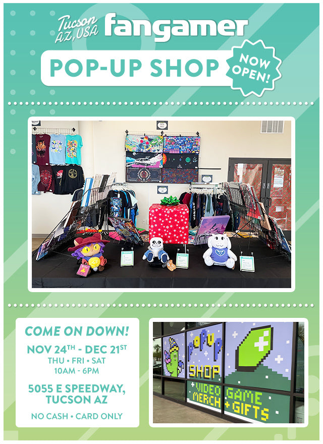 Pop-Up Shop Now Open from now to December 21st, more information at Fangamer.com
