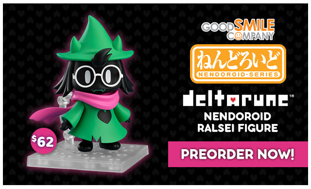 New DELTARUNE Ralsei Nendoroid figure available for preorder now at Fangamer.com