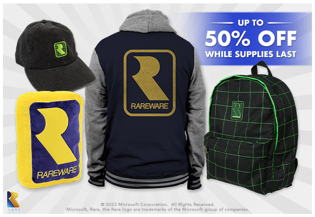 RARE merch on sale now up to 50% at Fangamer.com