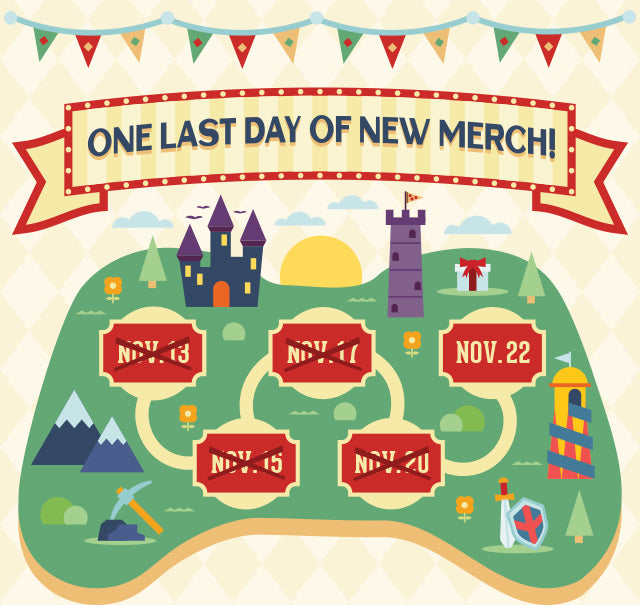 More new merch coming Wednesday Nov 22th for the Fangamerland Black Friday Sale at Fangamer.com
