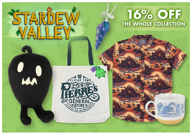 Stardew Valley 1.6 Sale! 16% of the entire collection at Fangamer.com