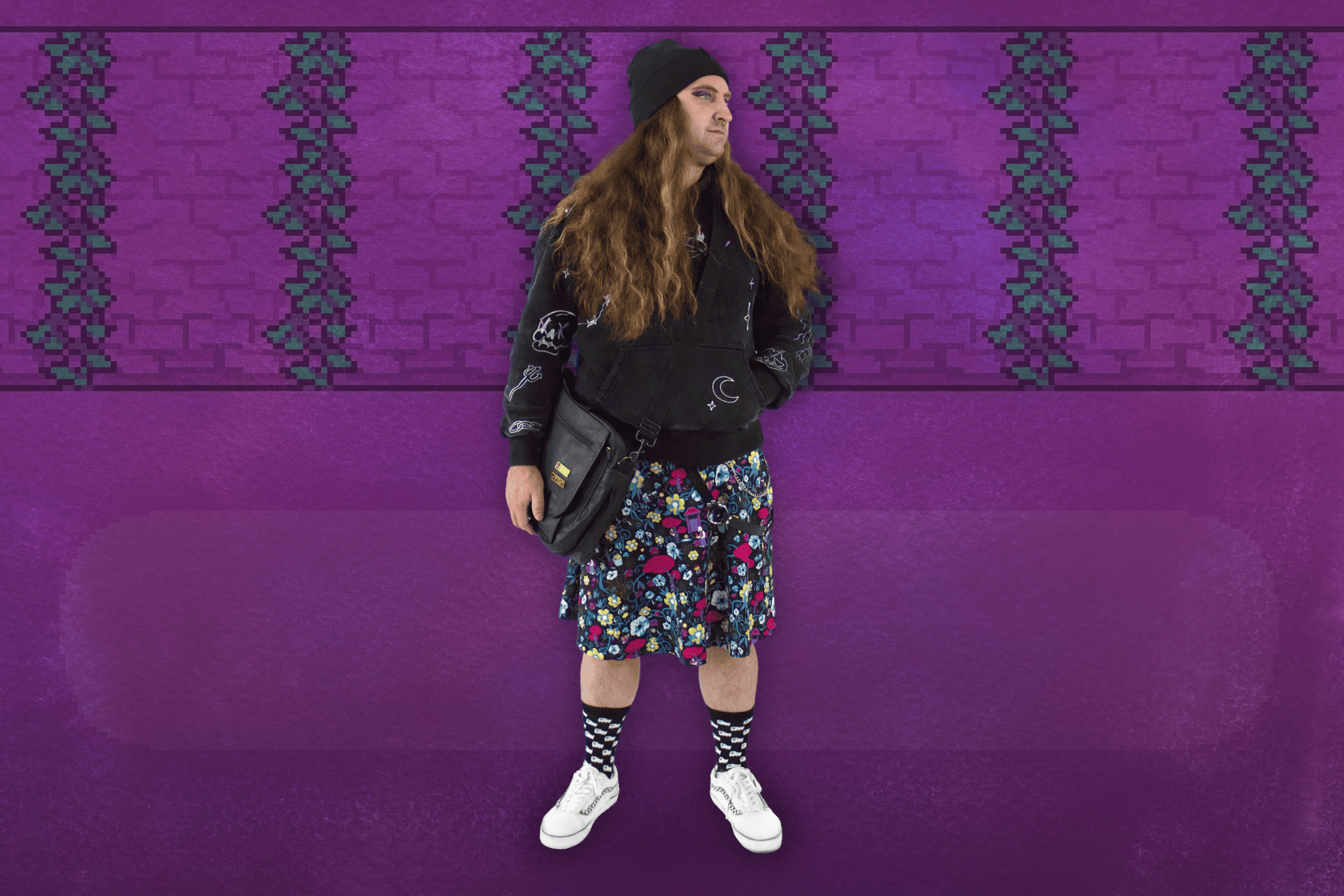 Charles with UNDERTALE Underground Garden Skirt