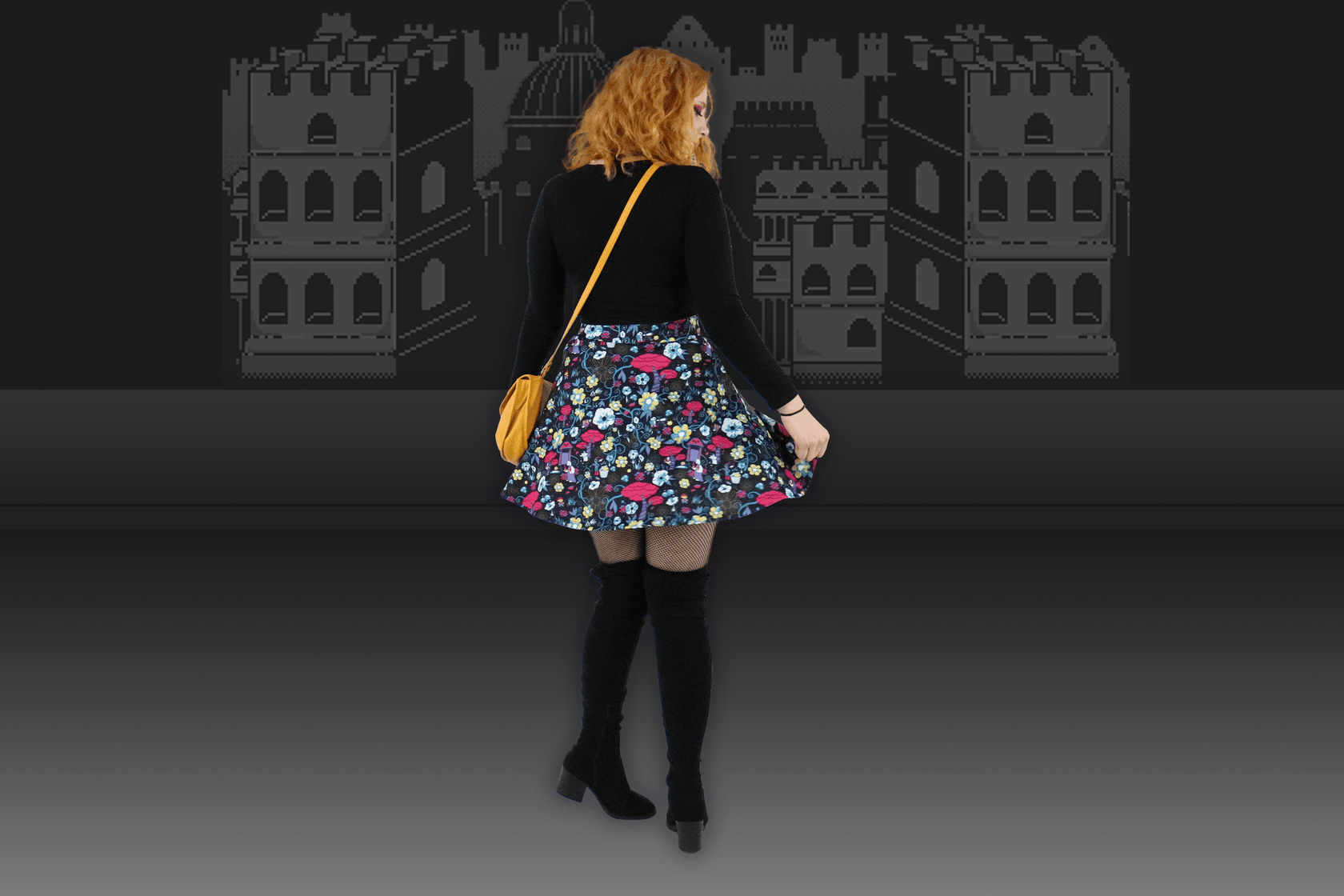 Clara with UNDERTALE Underground Garden Skirt