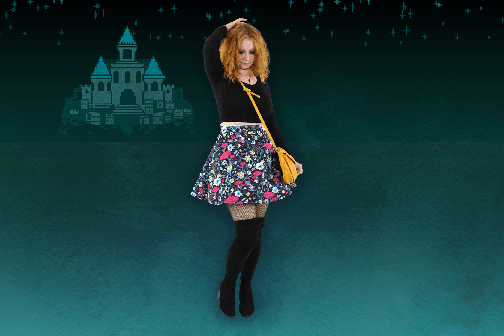 Clara with UNDERTALE Underground Garden Skirt