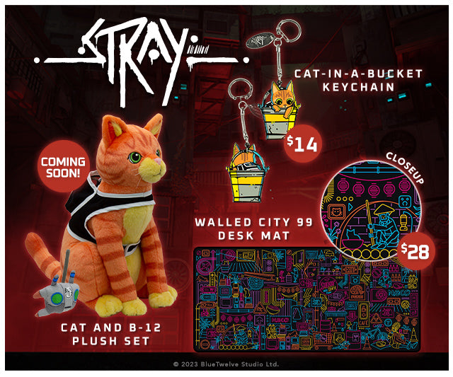 STRAY Merch available at Fangamer.com