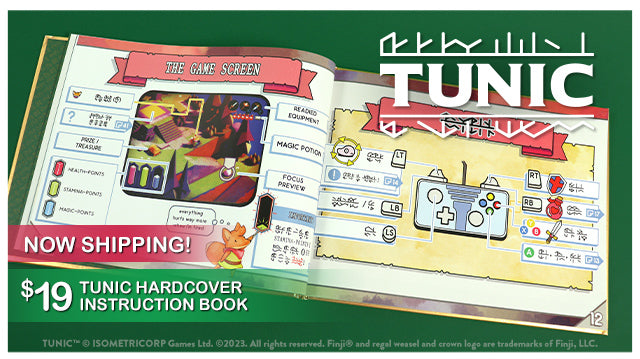 TUNIC Hardcover Instruction Book now available at Fangamer.com