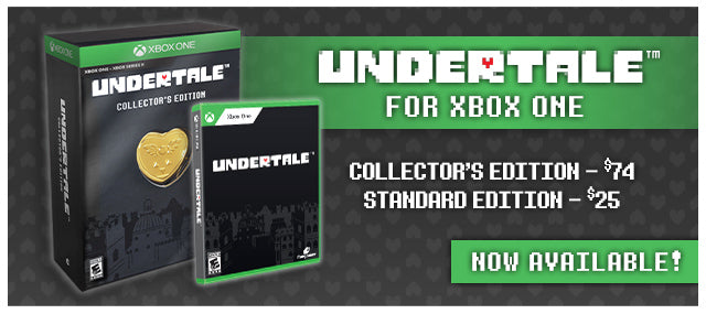 UNDERTALE for XBOX One available now at Fangamer.com