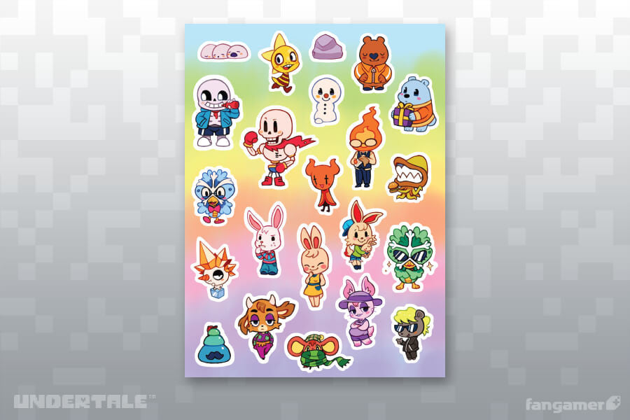 Undertale New Friends Sticker Sheets Set 1 Fangamer 