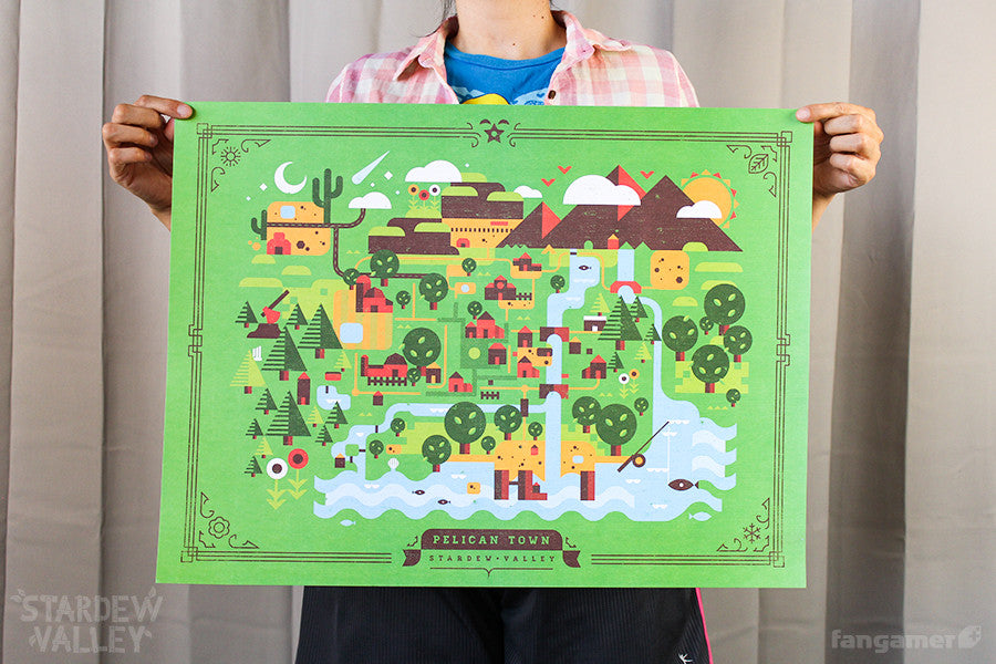 Stardew Valley Pelican Town Map Fangamer