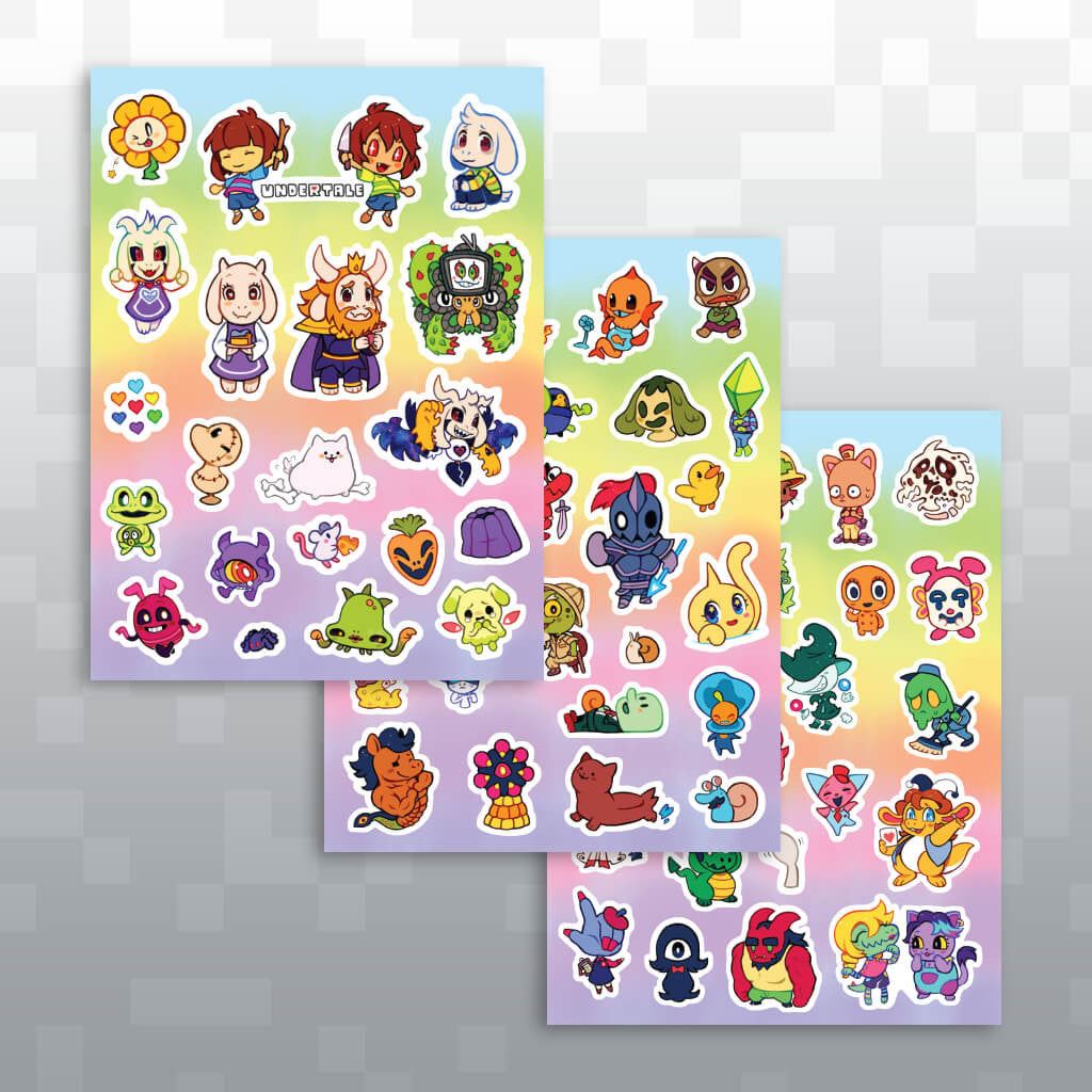 UNDERTALE - New Friends Sticker Sheet Set A