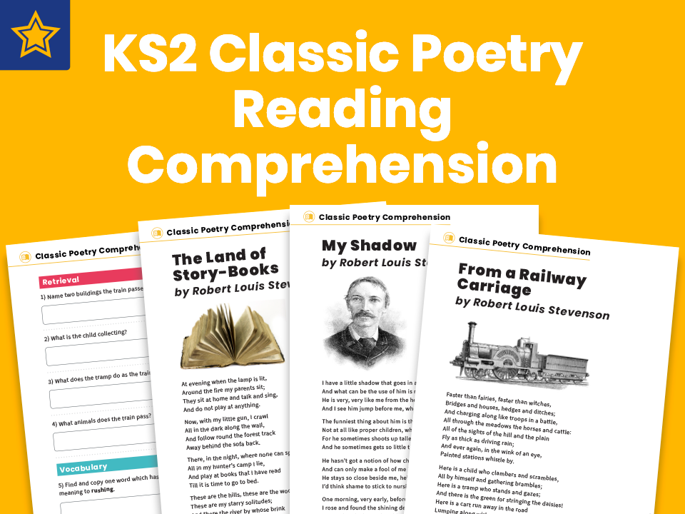 Classic Poetry Reading Prehension KS2 Worksheet Robert