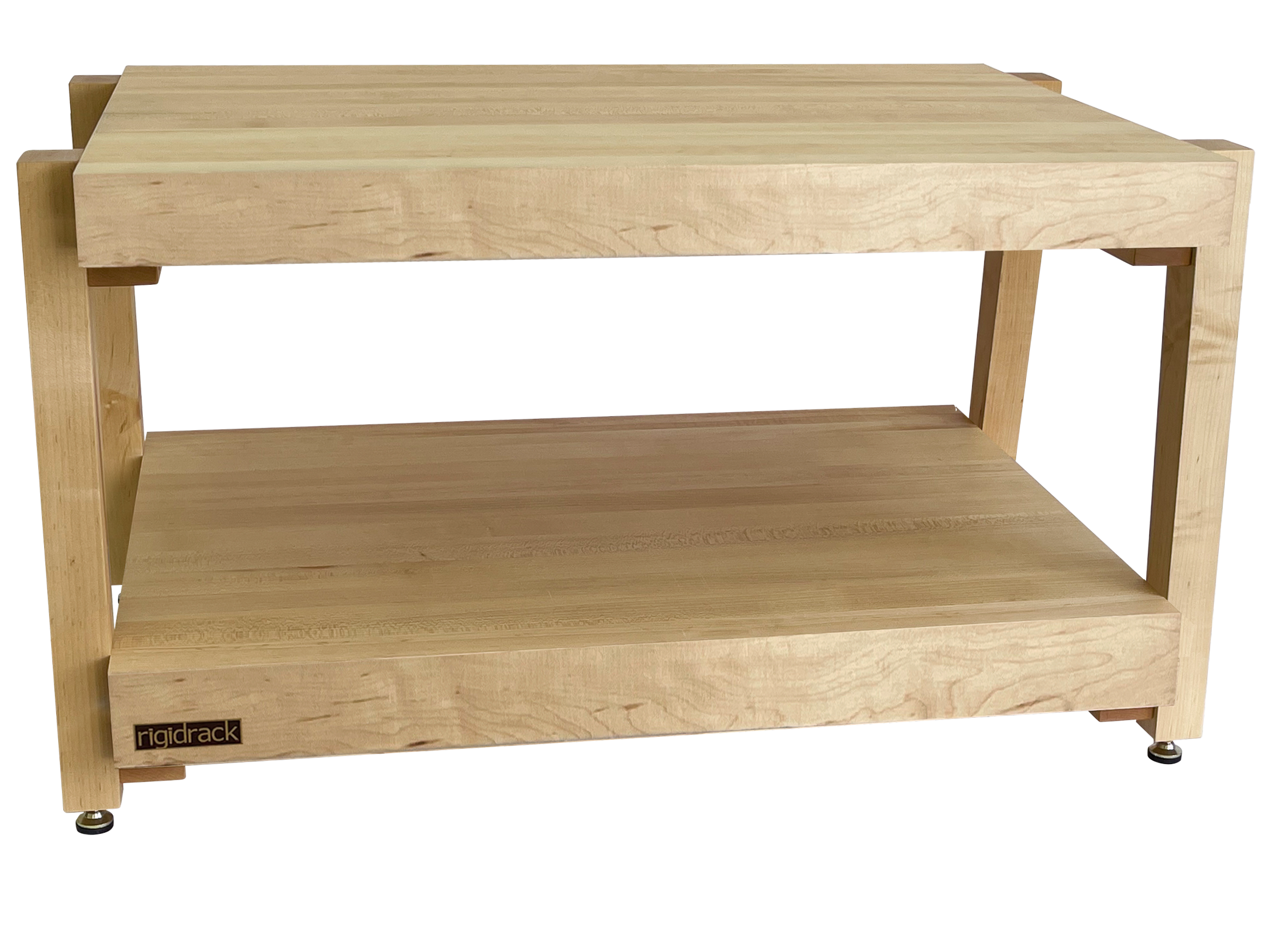 The BEAST by rigidrackPLUS - 2 Shelf - 3" Thick Solid Maple Shelves - 1¾" Maple Legs - 14" Shelf Spacing
