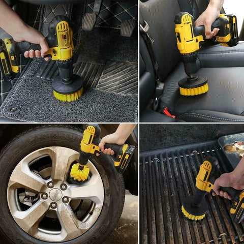 Drill Brush Attachment for Cars