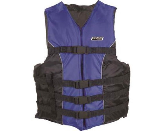 Seachoice Blue 4-Buckle Life Jacket | The Boat Shed — The Boat Shed Store