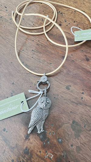 SALE | Pave Diamond Owl Pendant - Evergreen Collections