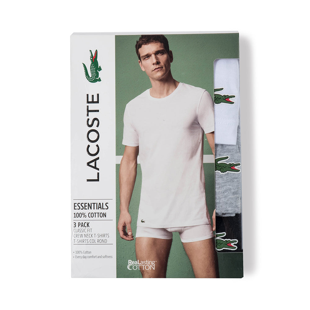 lacoste crew neck t shirt 3 pack