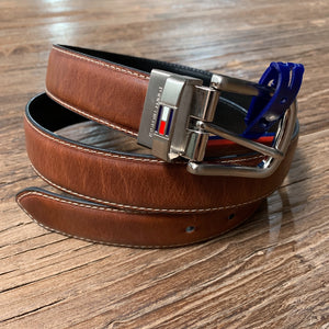 tommy hilfiger brown leather belt