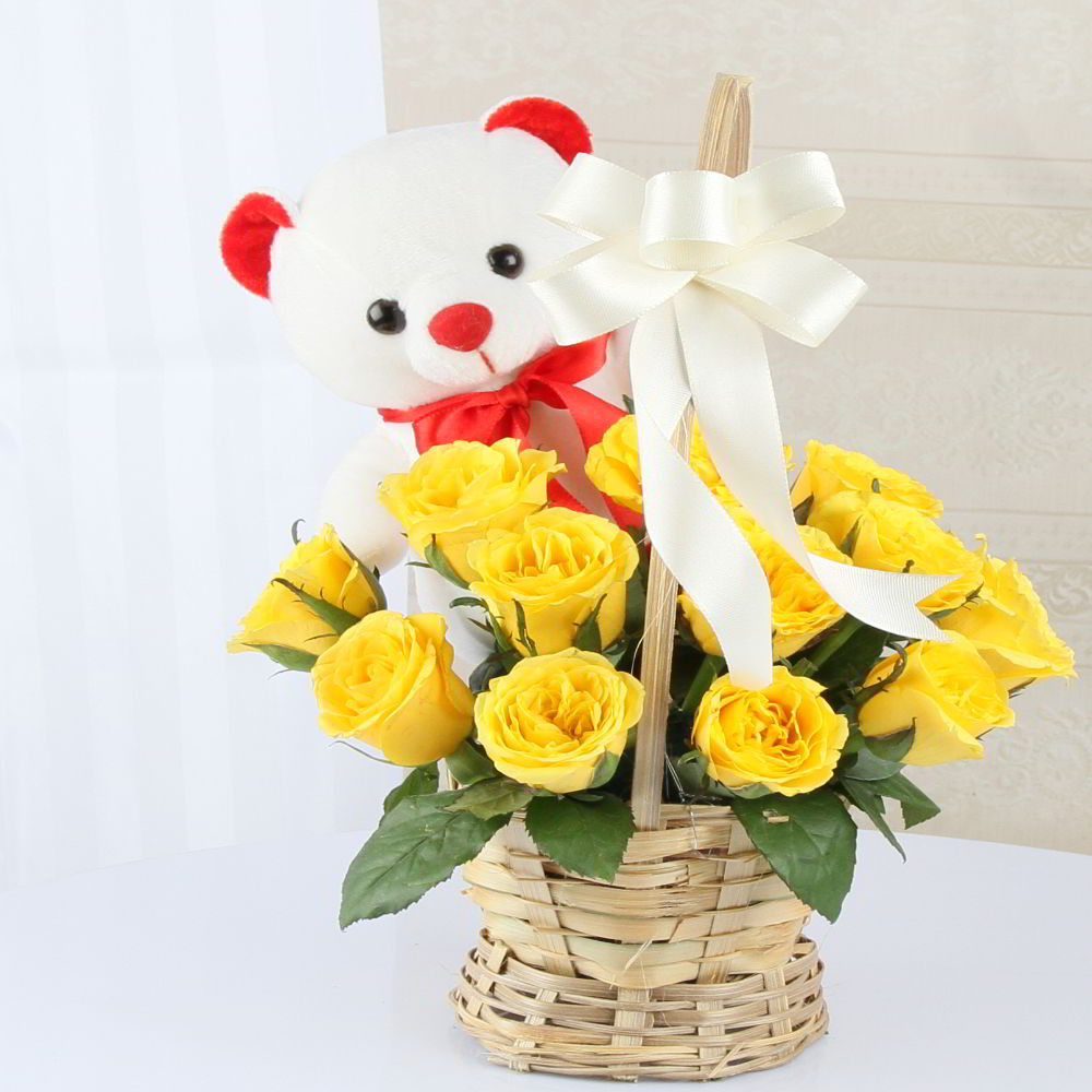 lovely roses teddy bear