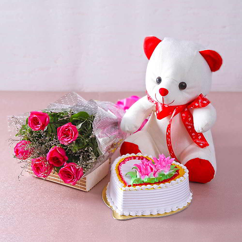 cute teddy bears with roses