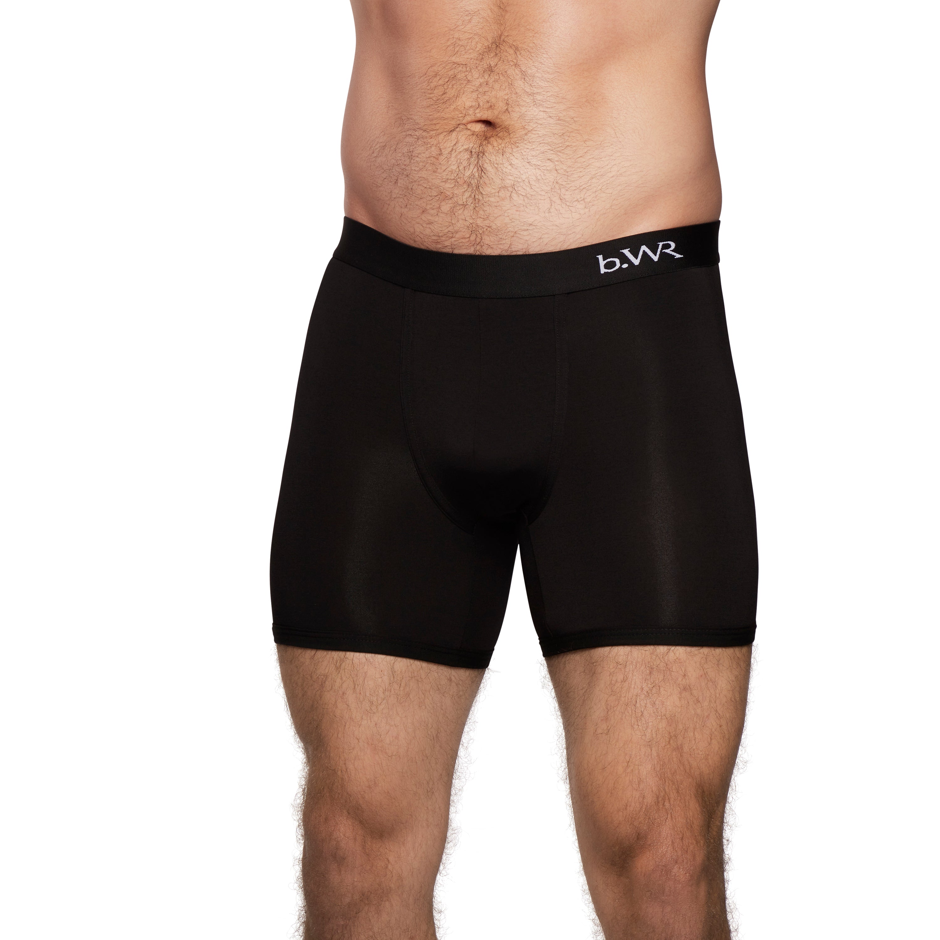 Bamboo Underwear Men - 3 or 5 Pack - Bamboo Boxer Briefs - Bamboo Boxers -  b.WR - Black - S : : Fashion