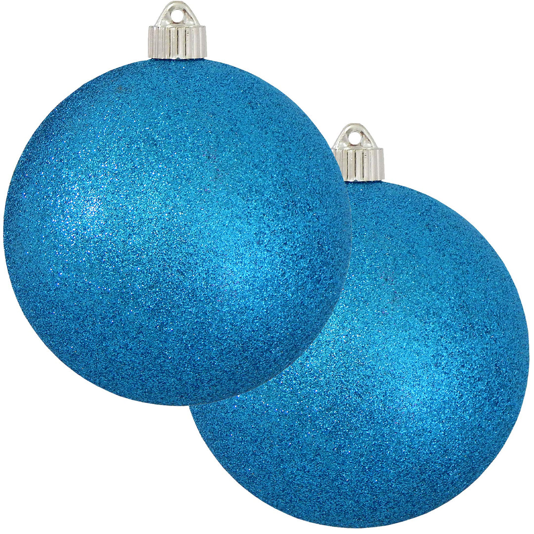 Christmas by Krebs KBX26002 in & Outdoor Shatterproof Christmas Ball Ornament 8-Inch Black Glitter