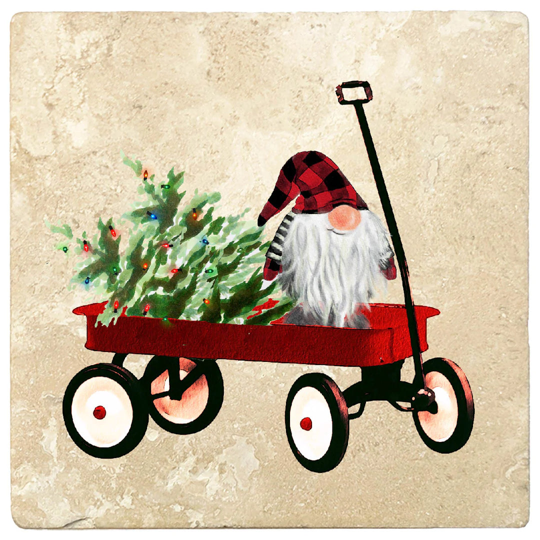 Christmas Truck Painting Coaster With Holder Pumpkin Gnome - Temu