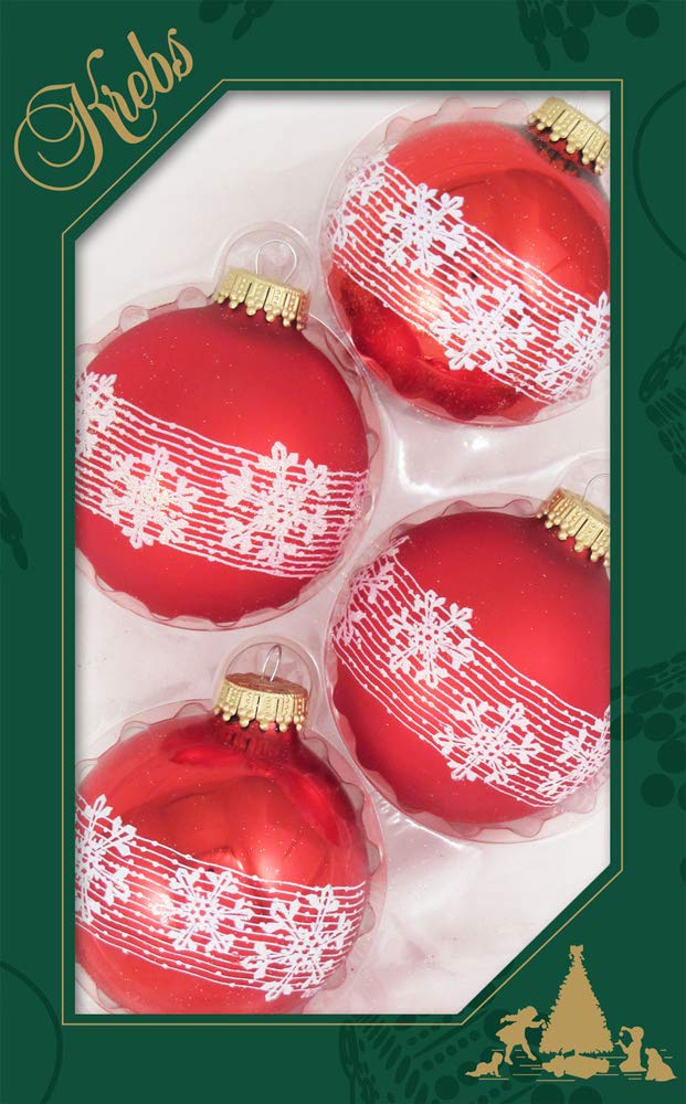 Glass Christmas Tree Ornaments - 67mm/2.63 Designer Balls from Christ –  Christmas by Krebs