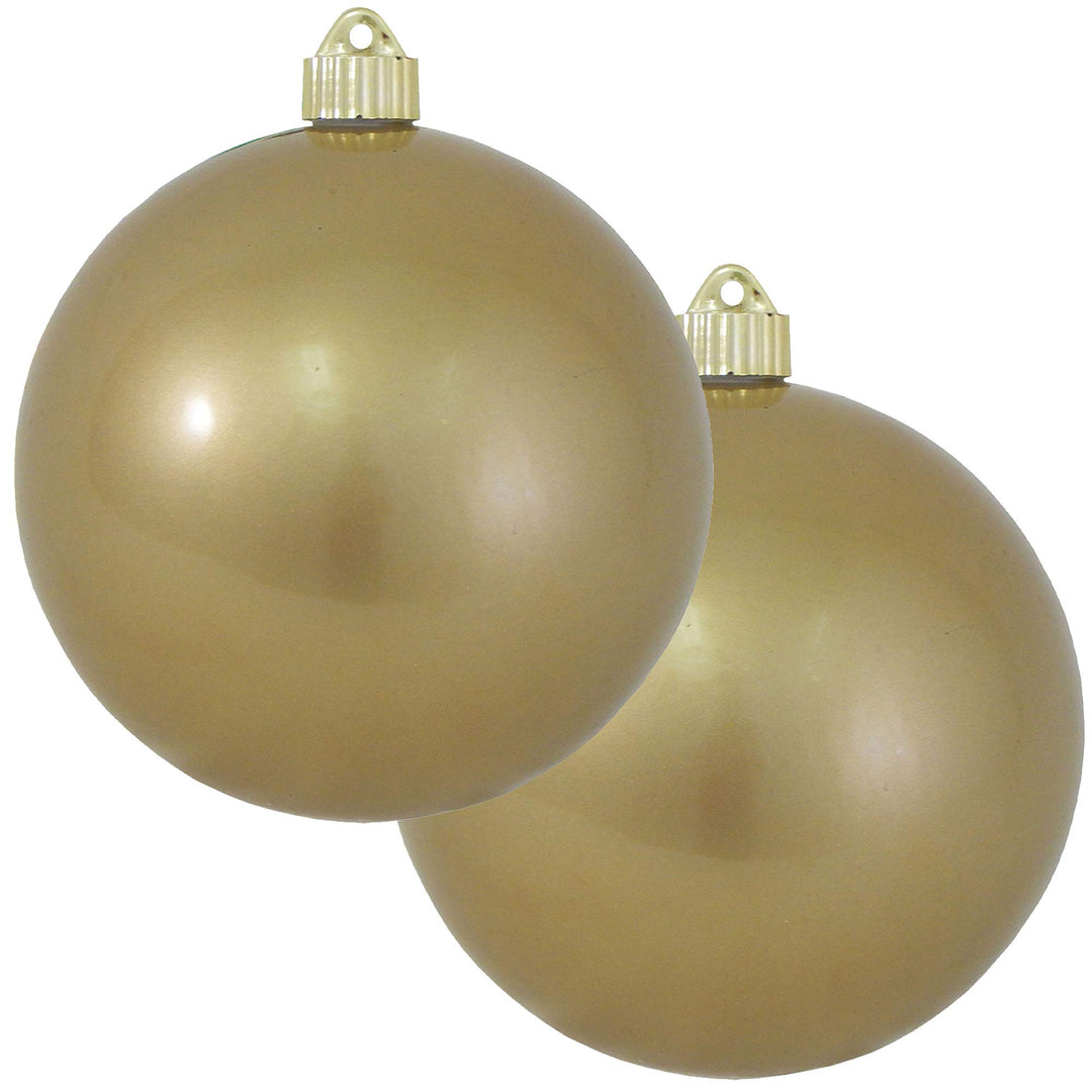 100MM Plastic Ball Ornament: Candy Apple Gold (Set of 4) [157091] 