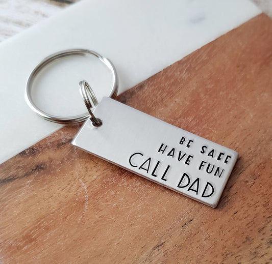 Asdomo Call Your Family Keychain Ornament,New Driver Gifts,Have Fun Be Safe  Make Good Choices Boy Girl Birthday Key Chain Pendant 