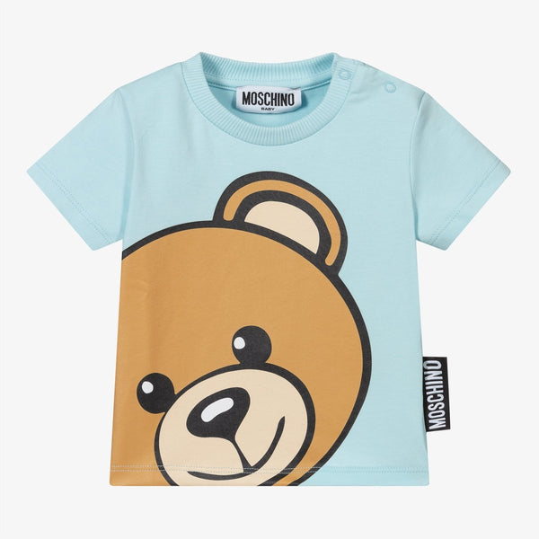 pariteit beklimmen Mart Moschino baby blue teddy cotton t-shirt 🚀 worldwide shipping!