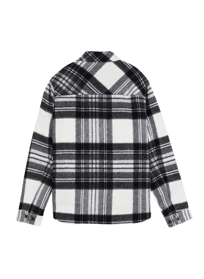 We11done Grey Wool Plaid Anorak Jacket | UJNG