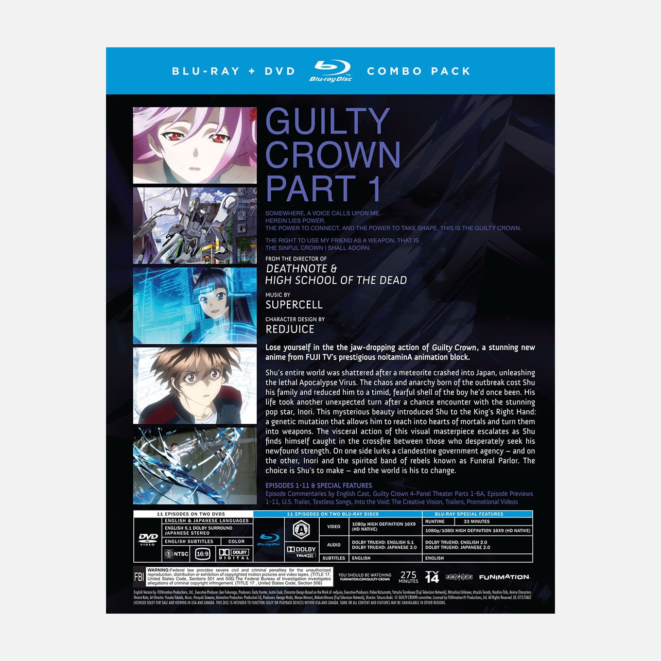 Guilty Crown - Complete Series - Part 2 - Blu-ray + DVD