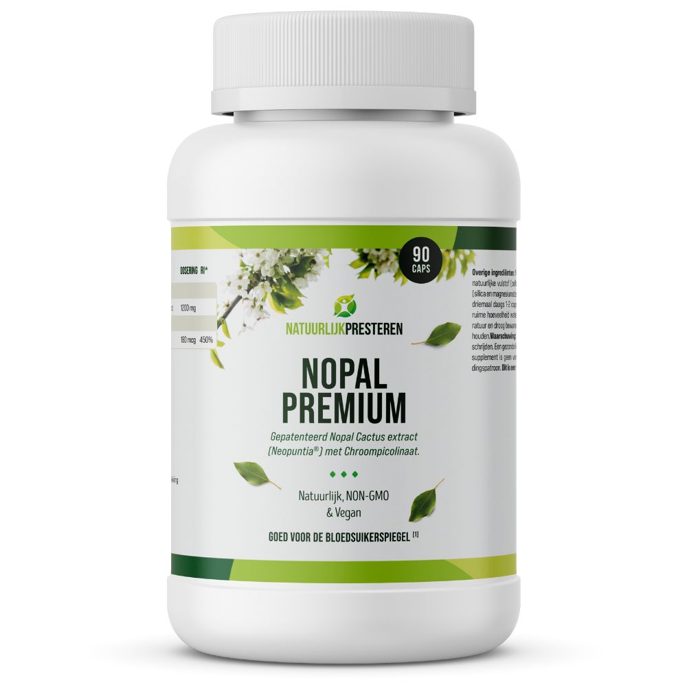 Nopal Premium - Neopuntia - Cactus extract - Chroompicolinaat - Vetblokker - Afslankpillen - 90 caps