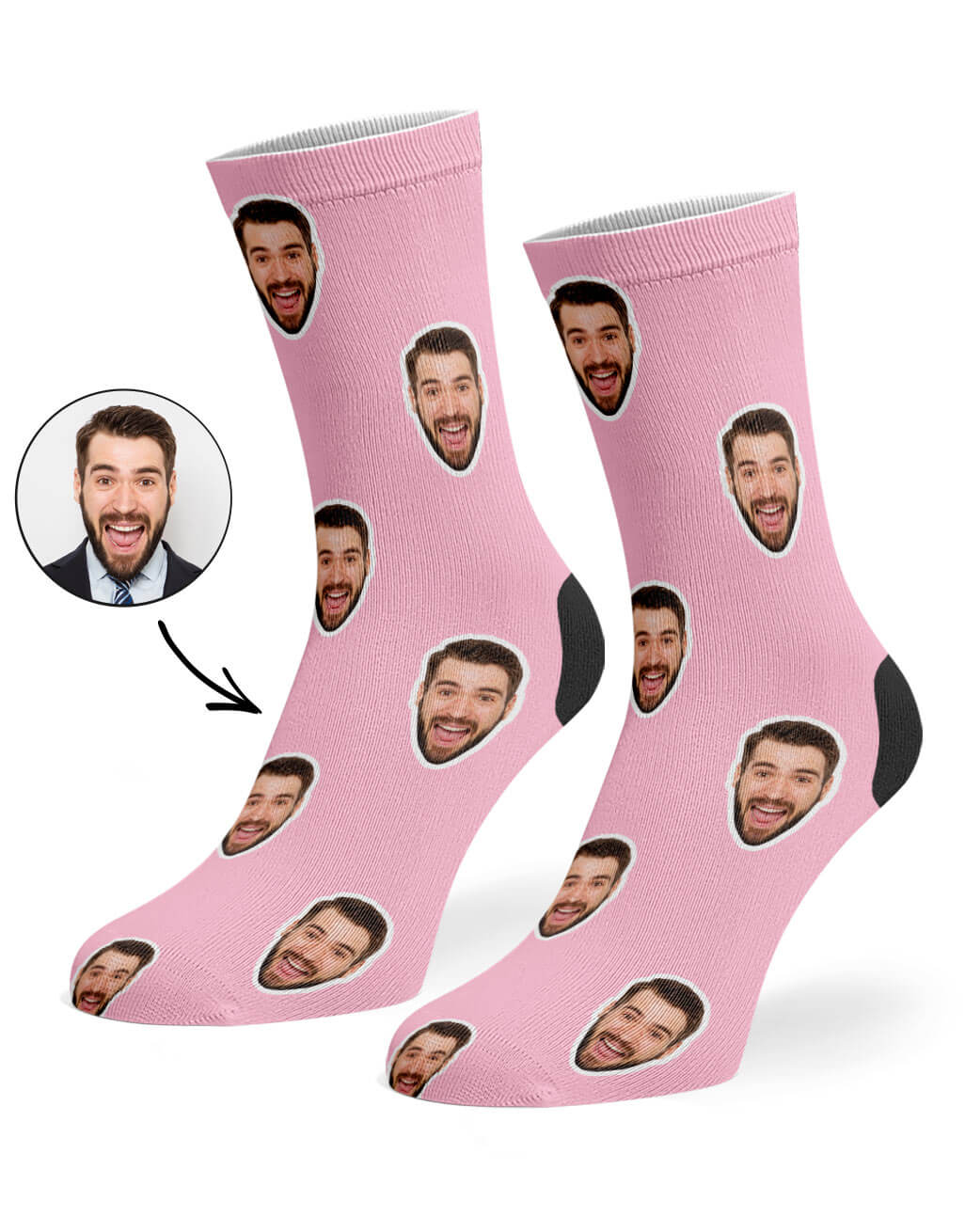 baby face on socks