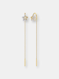 Lucky Star Tack-In Diamond Earrings in 14K Yellow Gold Vermeil on Sterling Silver